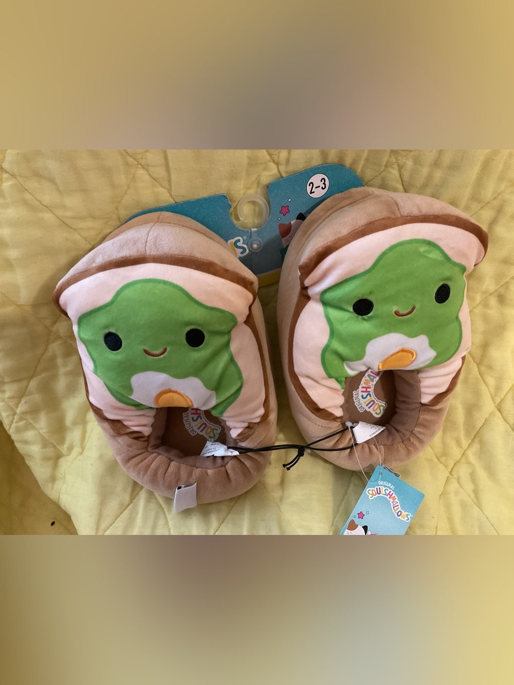 Kids Squishmallow Avacado Slippers Sz.2-3